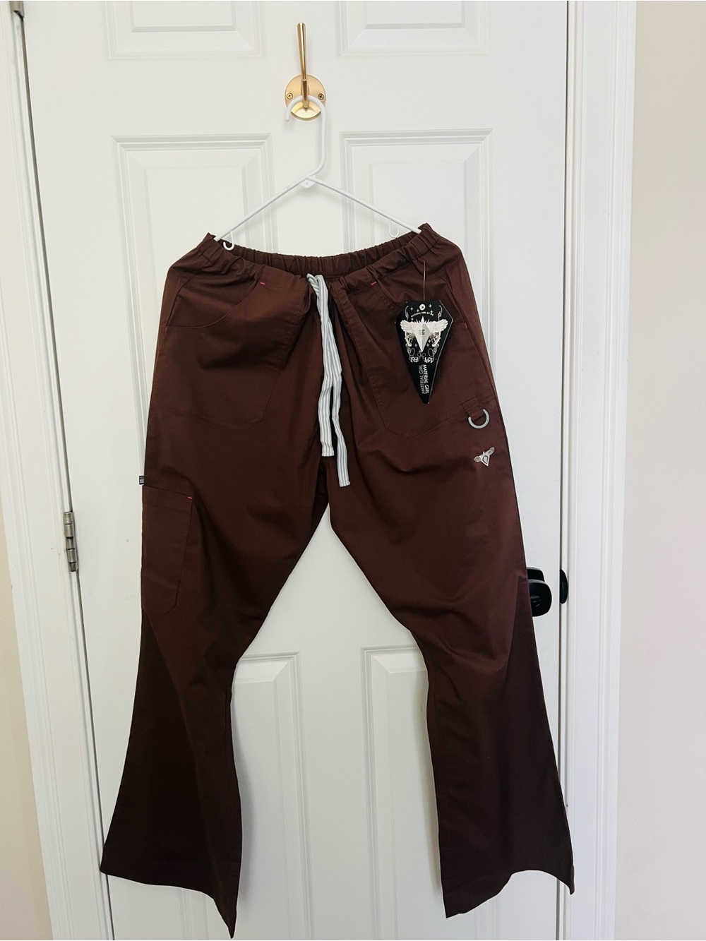 Material Girl Brown Cargo Drawstring Pants